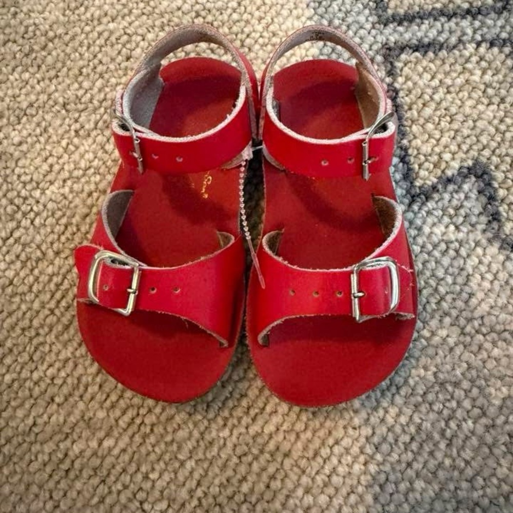 Vibrant Red Kids Sandals